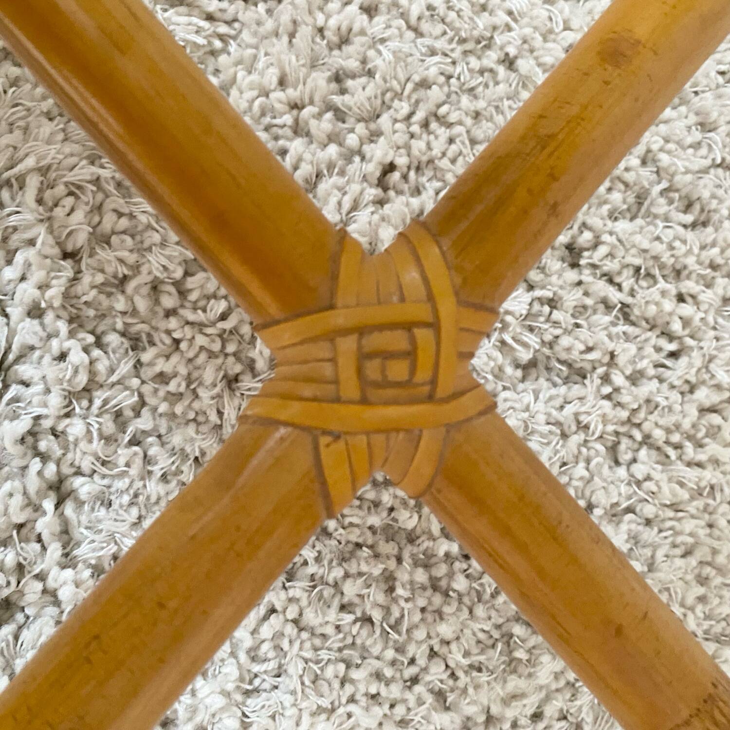 Roche bobois rattan and bamboo armchair