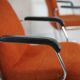 4 "space age" armchairs, chrome steel base