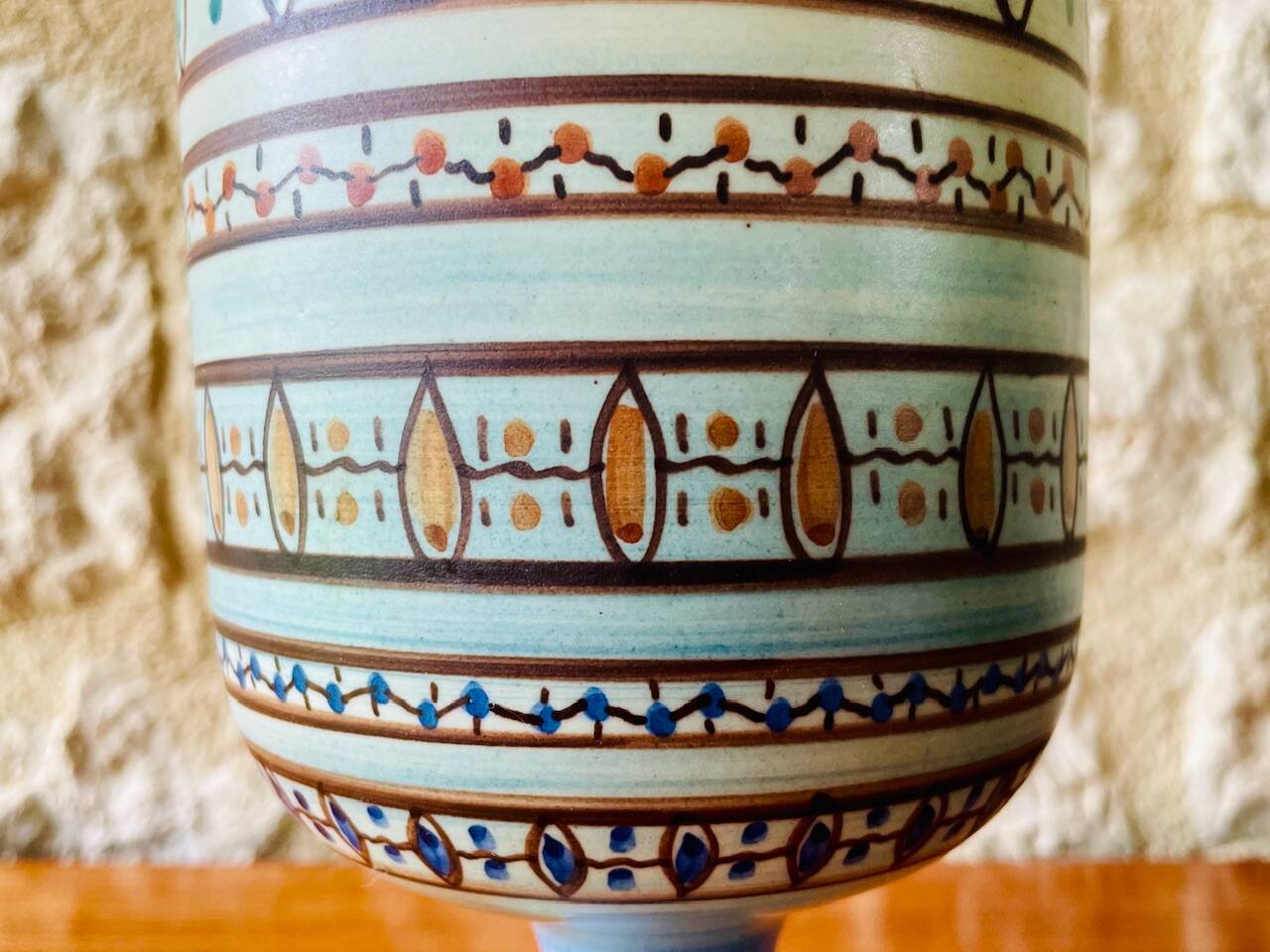 Mid-century ceramic vase by Louis Bacculini, Vallauris, 1950s/60s