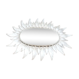 Mirror sun metal leaves 66x48cm
