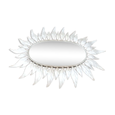 Mirror sun metal leaves 66x48cm
