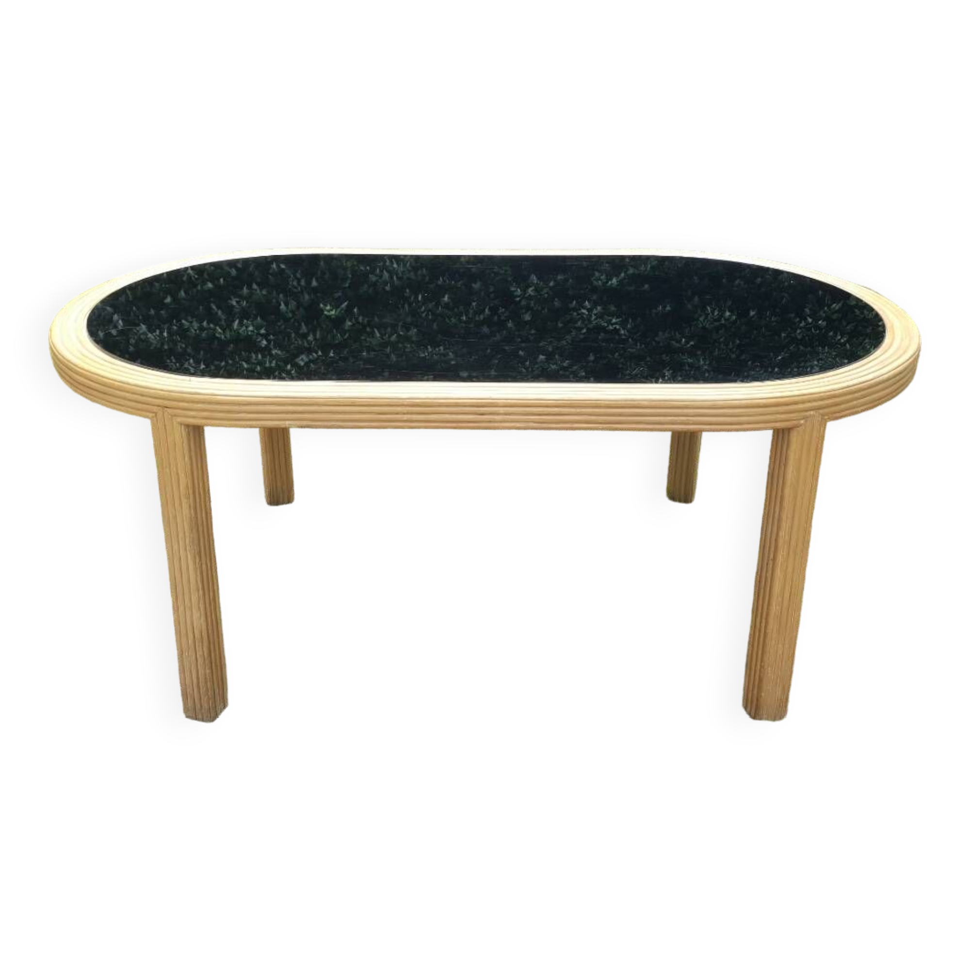 Rattan dining table 1980