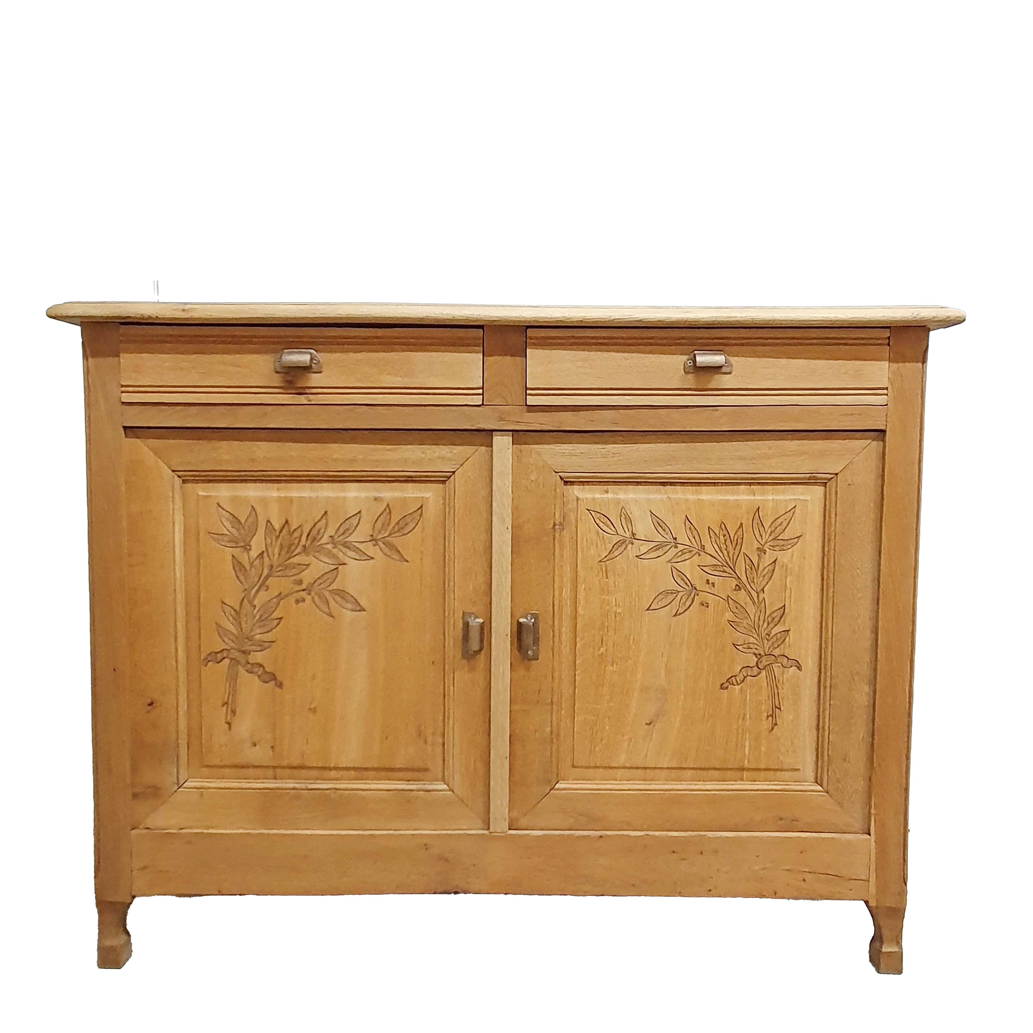 Solid oak Parisian sideboard