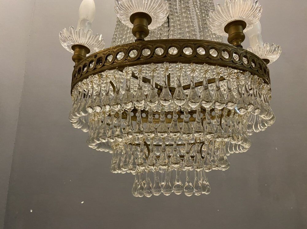 Lustre perle de cristal de murano