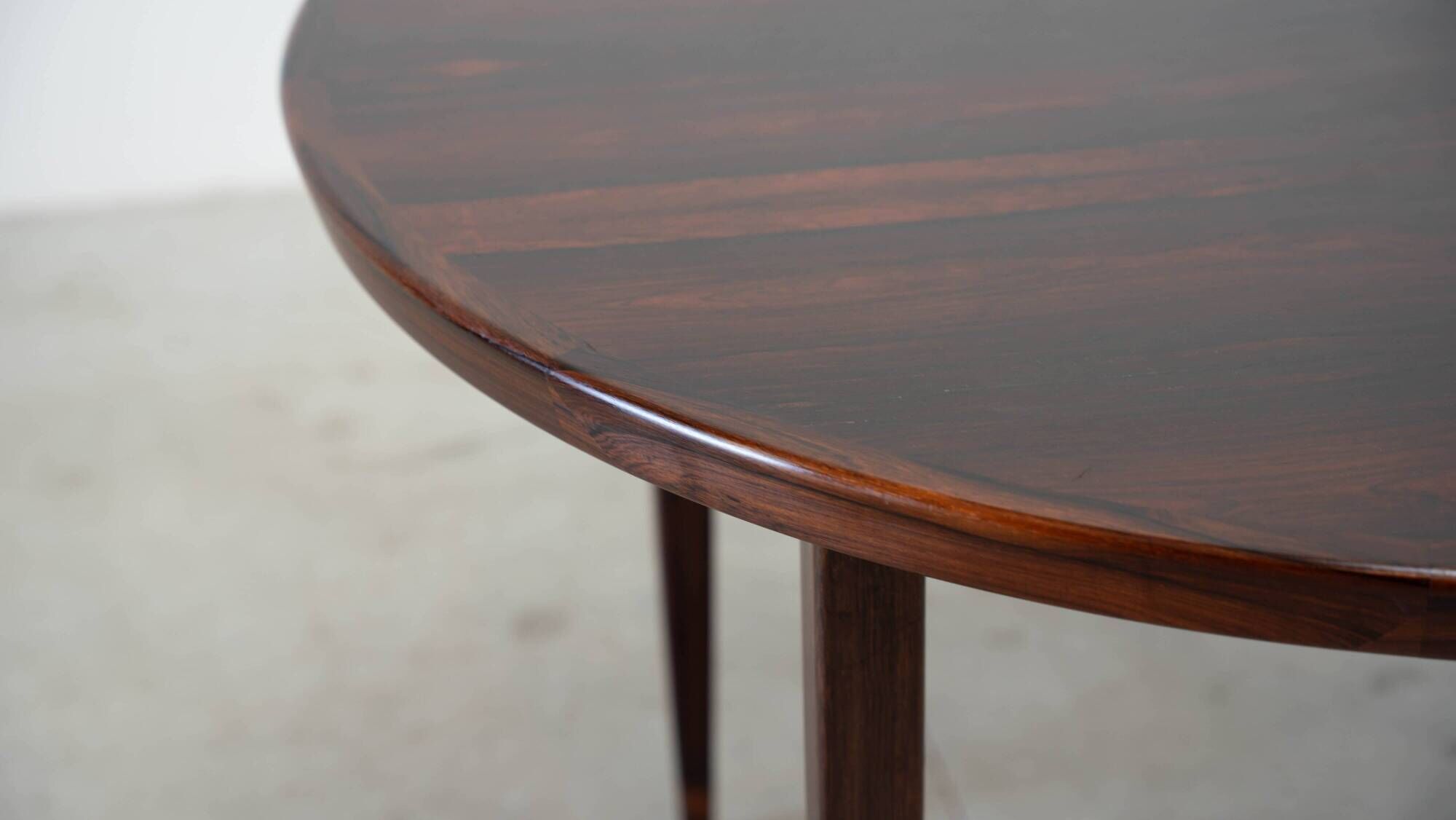 Scandinavian rosewood round dining table