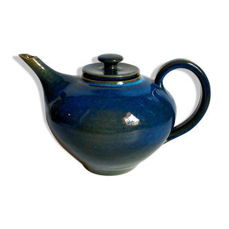 Potter's teapot in vintage glazed stoneware