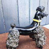 Groomed Poodle in Iridescent Ceramic, 1950