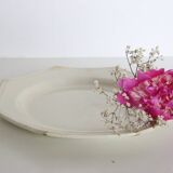 Creil and Montereau plates, 19th century, Perle model, ivory / lot 1