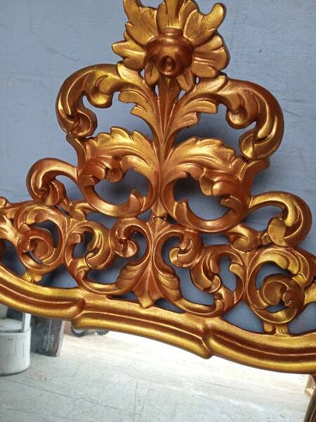 Baroque mirror Louis XV gilded wood ep XIX em - 105 cm