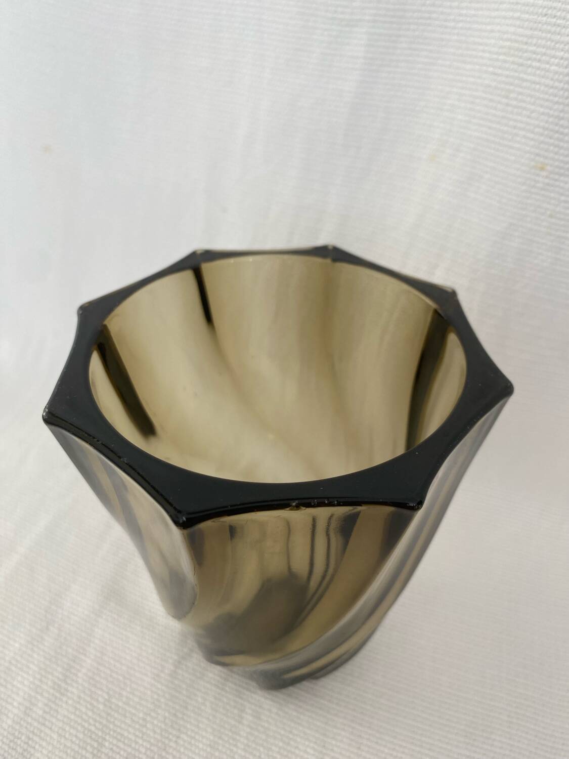 Smoked glass vase