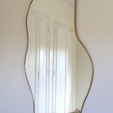 Large Handmade Brass Abstract Organic Mirror