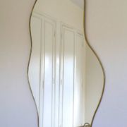 Large Handmade Brass Abstract Organic Mirror