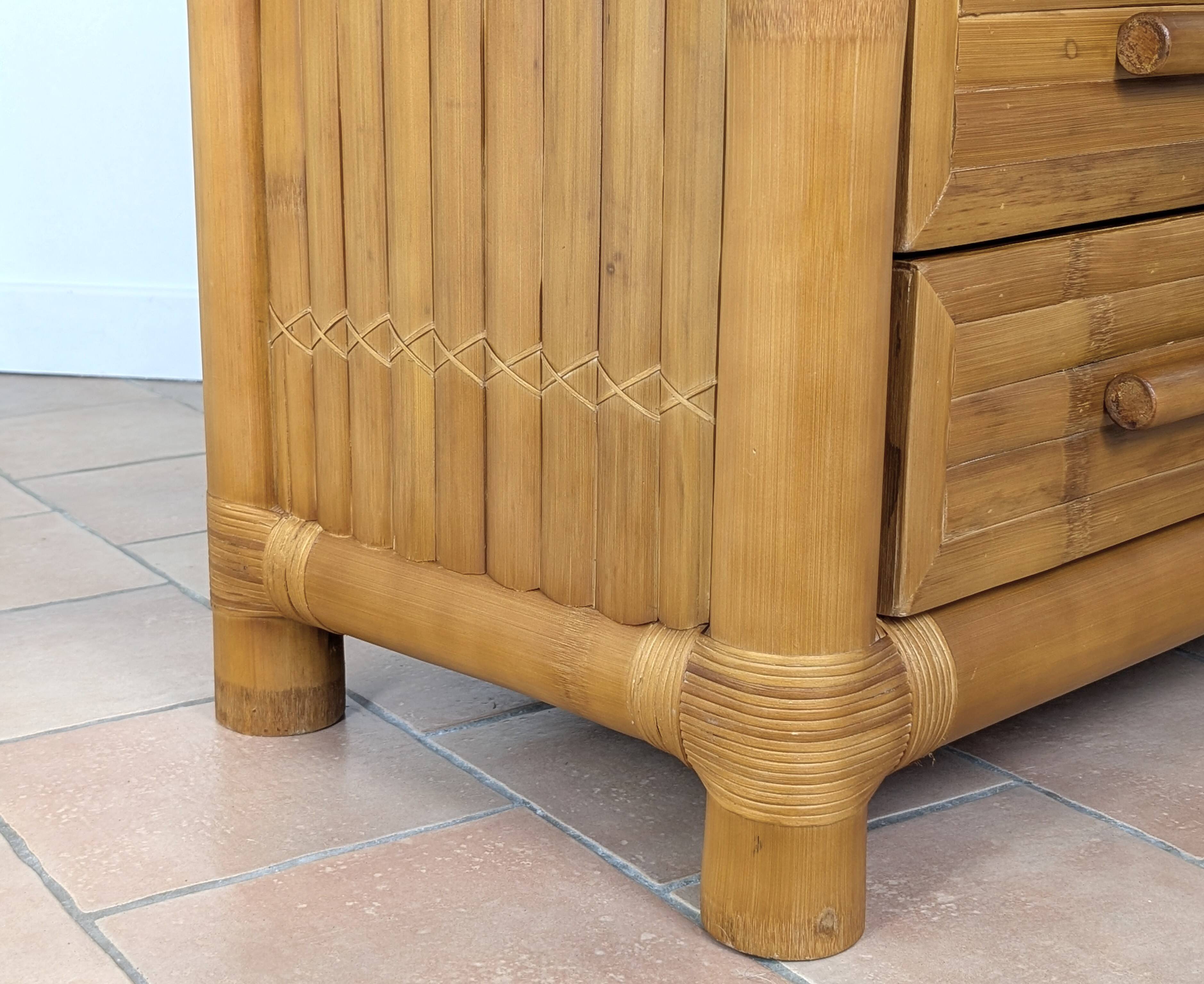 Bamboo chest of drawers