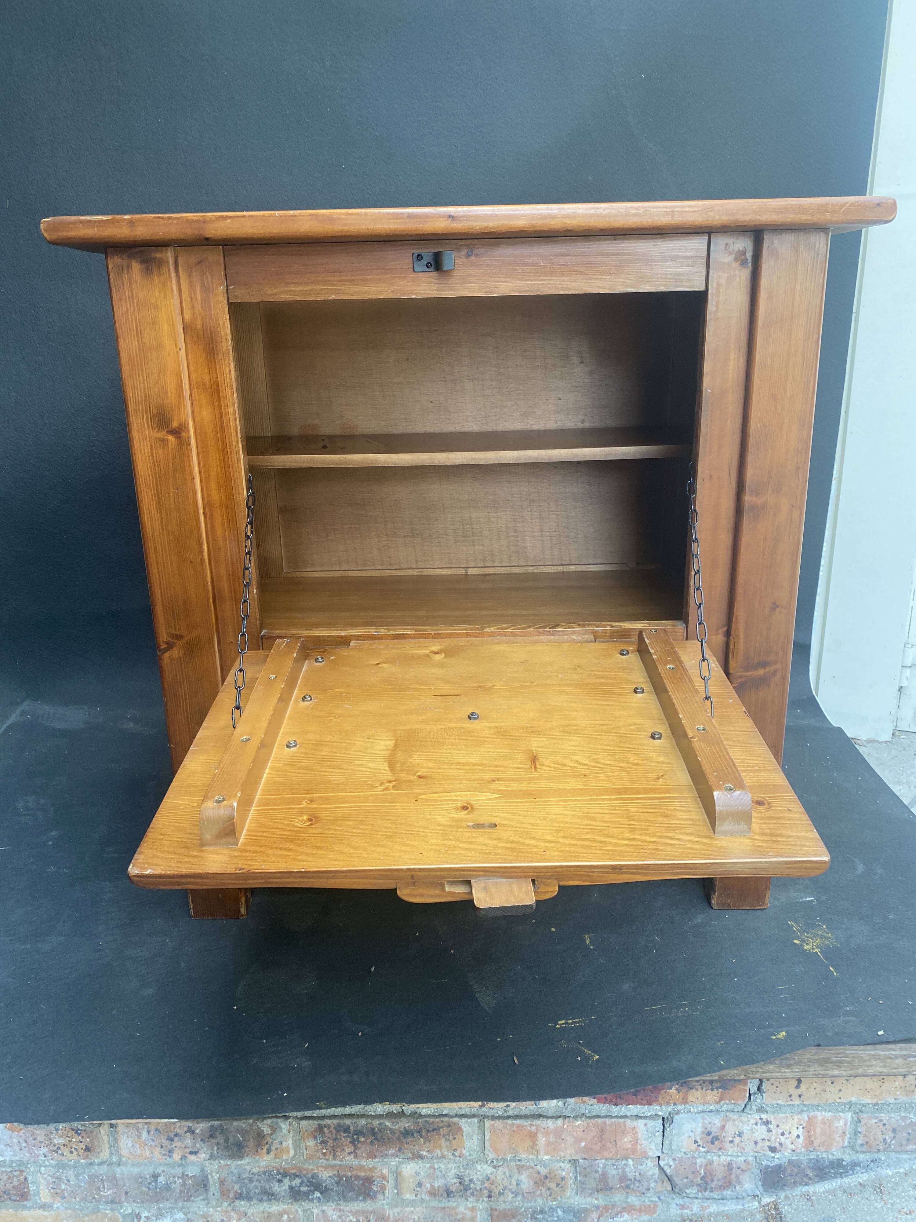 Vintage pine brutalist furniture