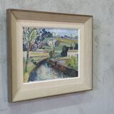 Swedish modern painting, 1960s, oil on canvas