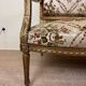 Louis XVI Style Bench In Golden Wood, mid-19th century