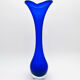 Giant Vase 44cm Bo Borgström Åseda Blue Glass Sweden Label