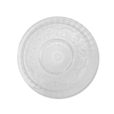 Crystal-cut lily flower dish