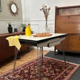 Table formica pieds eiffel avec rallonge