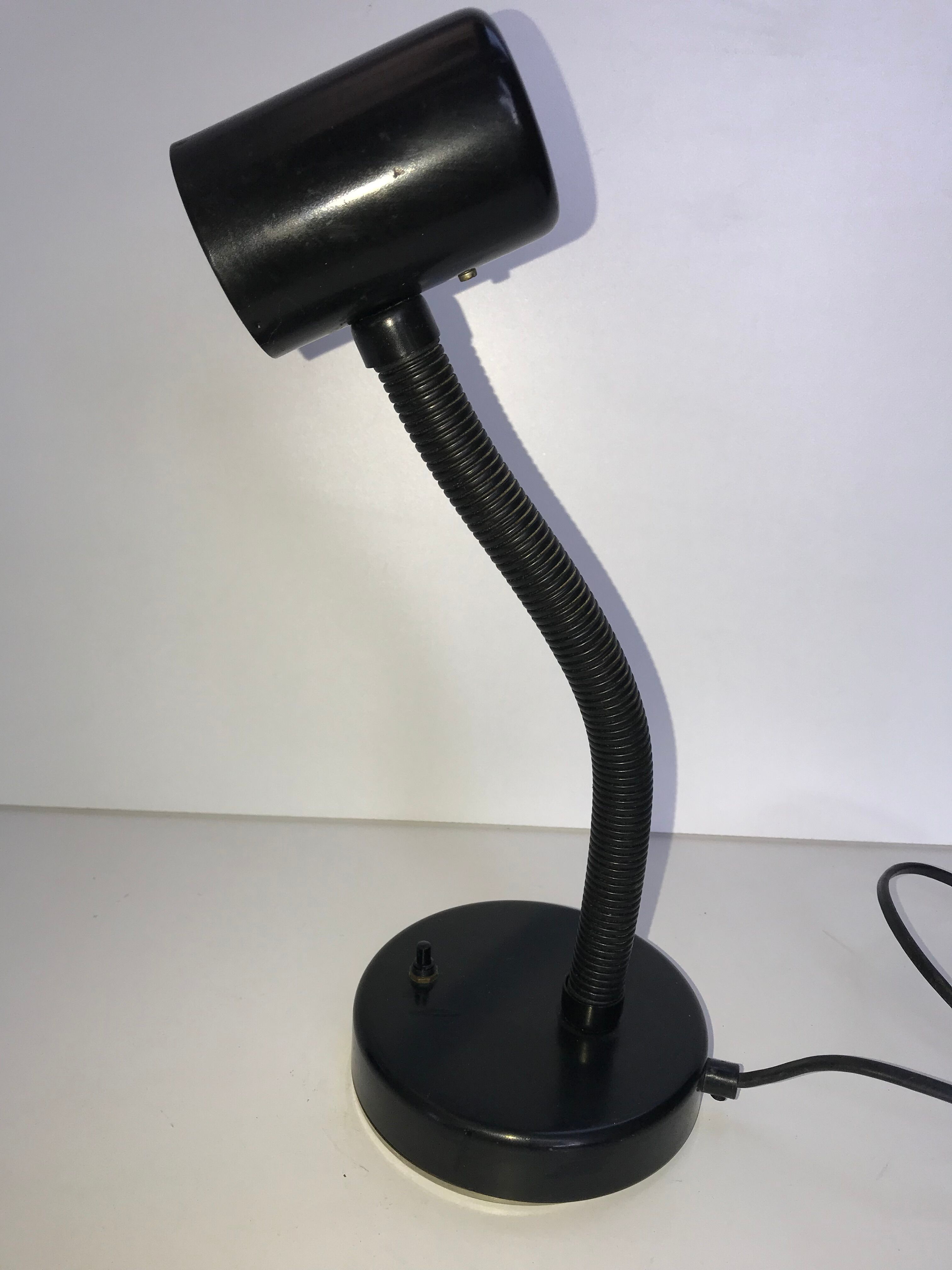 Black desk lamp made in gdr