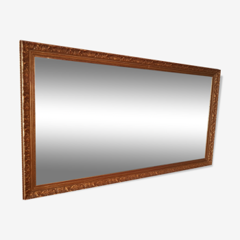 Golden rectangular mirror - 63x116cm
