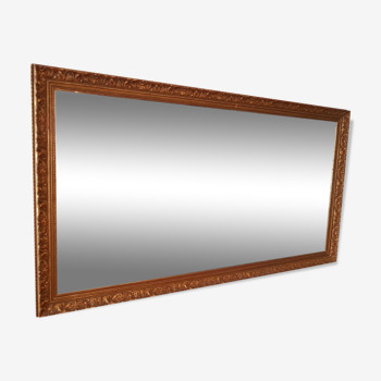 Miroir rectangulaire doré - 63x116cm