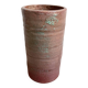 Vintage handmade cylindrical ceramic vase