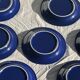 Set of 12 vintage blue ceramic plates D23