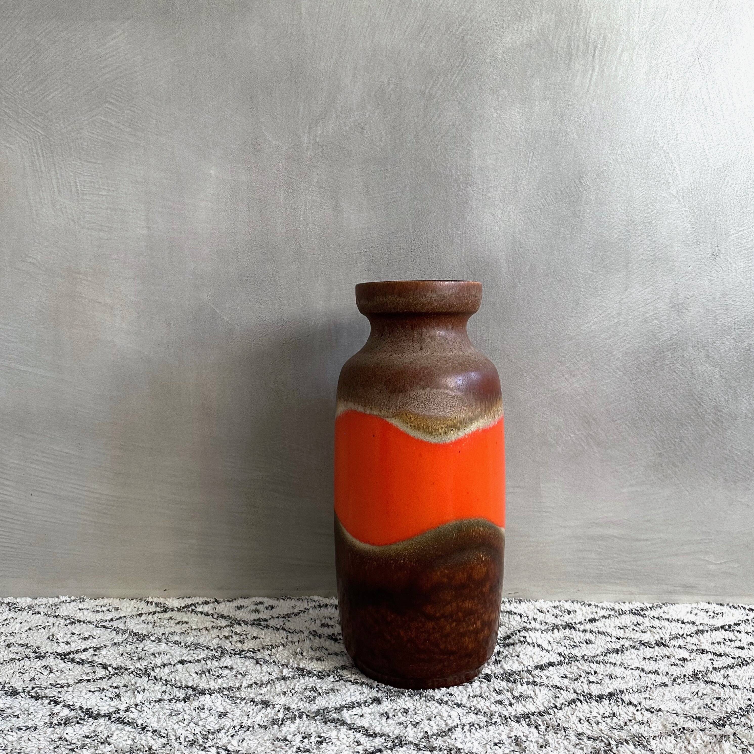 Bay ceramic floor vase 70-45, ceramic vase, West German pottery