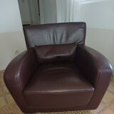 Fauteuil club cuir cinna