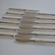 12 table knives silver metal handles & stainless steel blades 22 cm