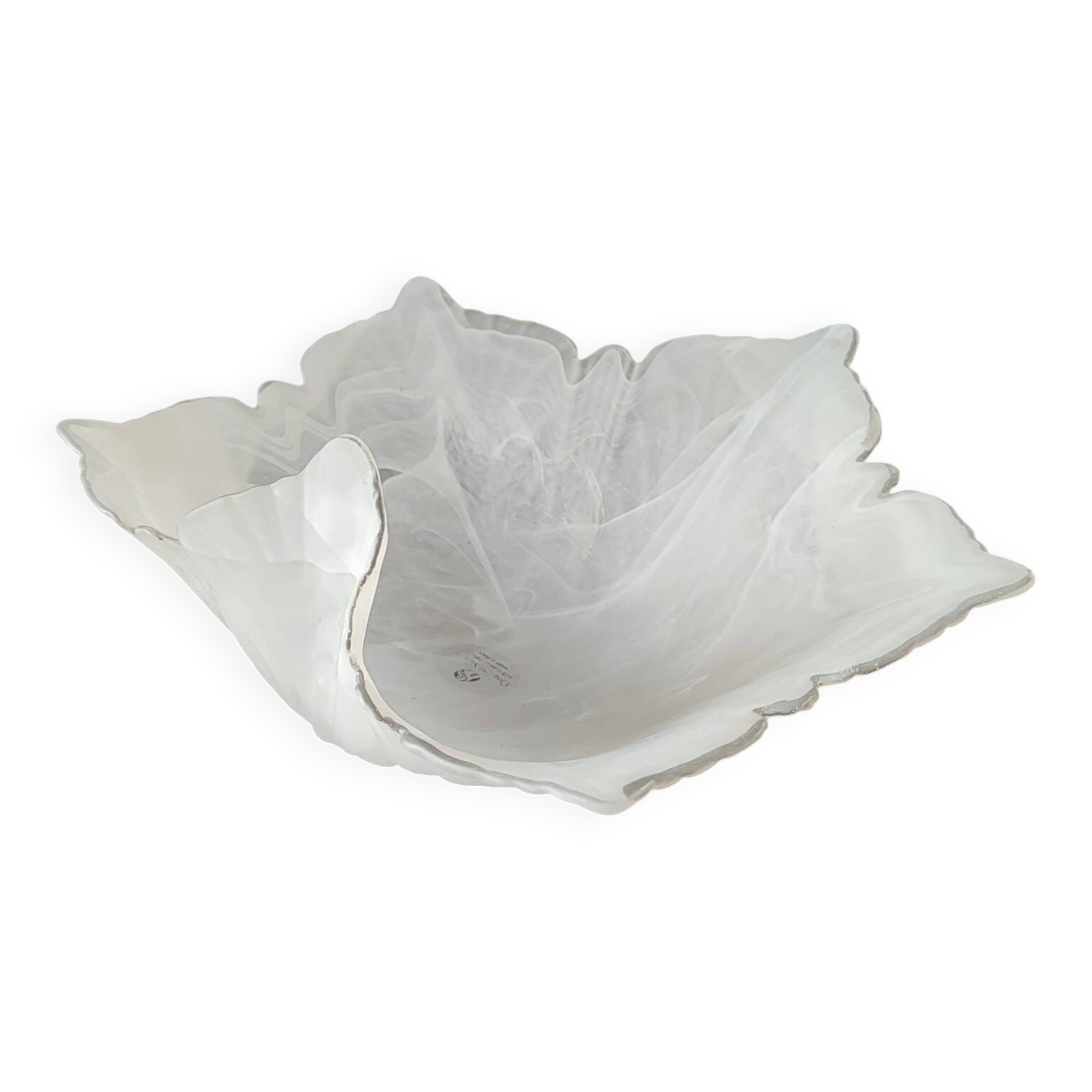 Frosted blown glass bowl from "Creazioni Silvestri Arte Murano