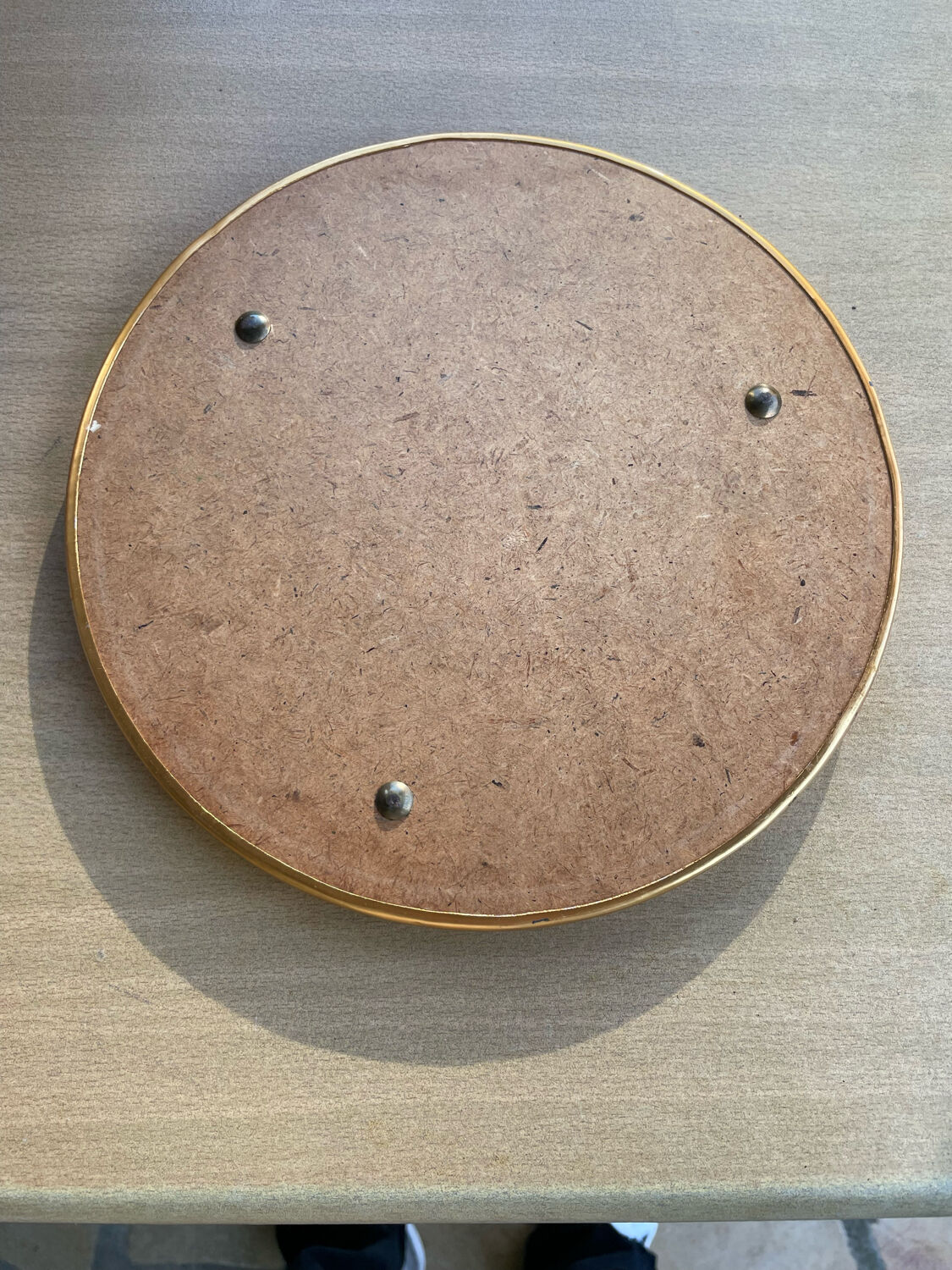 Vintage gold mirror round top
