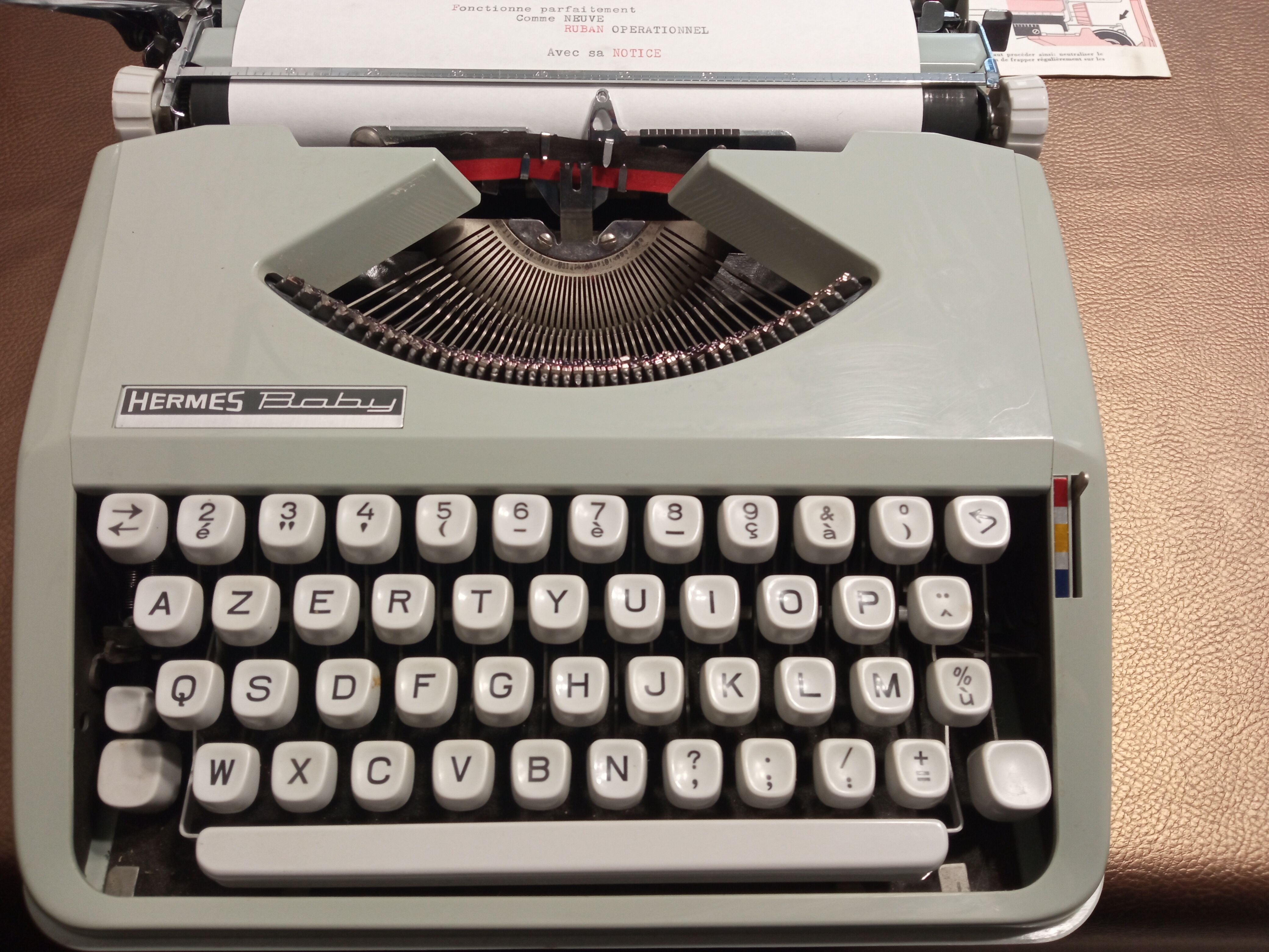 Typewriter Hermès Baby Bleu Pastel