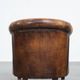 Vintage club chair in sheepskin leather with a characterful look