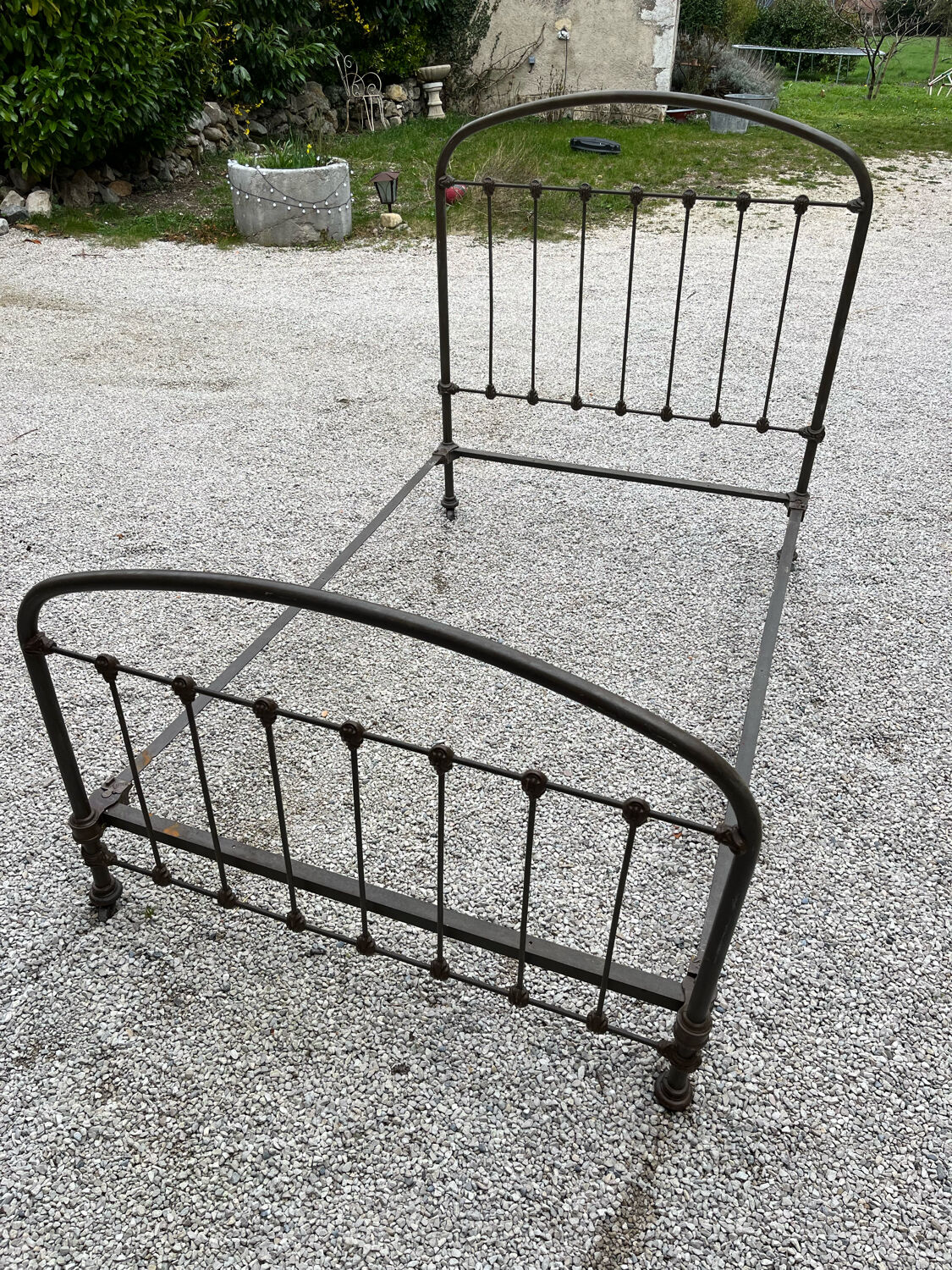 Cast iron and wrought iron bed 1950