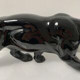 Black ceramic tiger art deco style