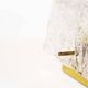 Medium sized brass and muranoglass flush mount light by Hillebrand