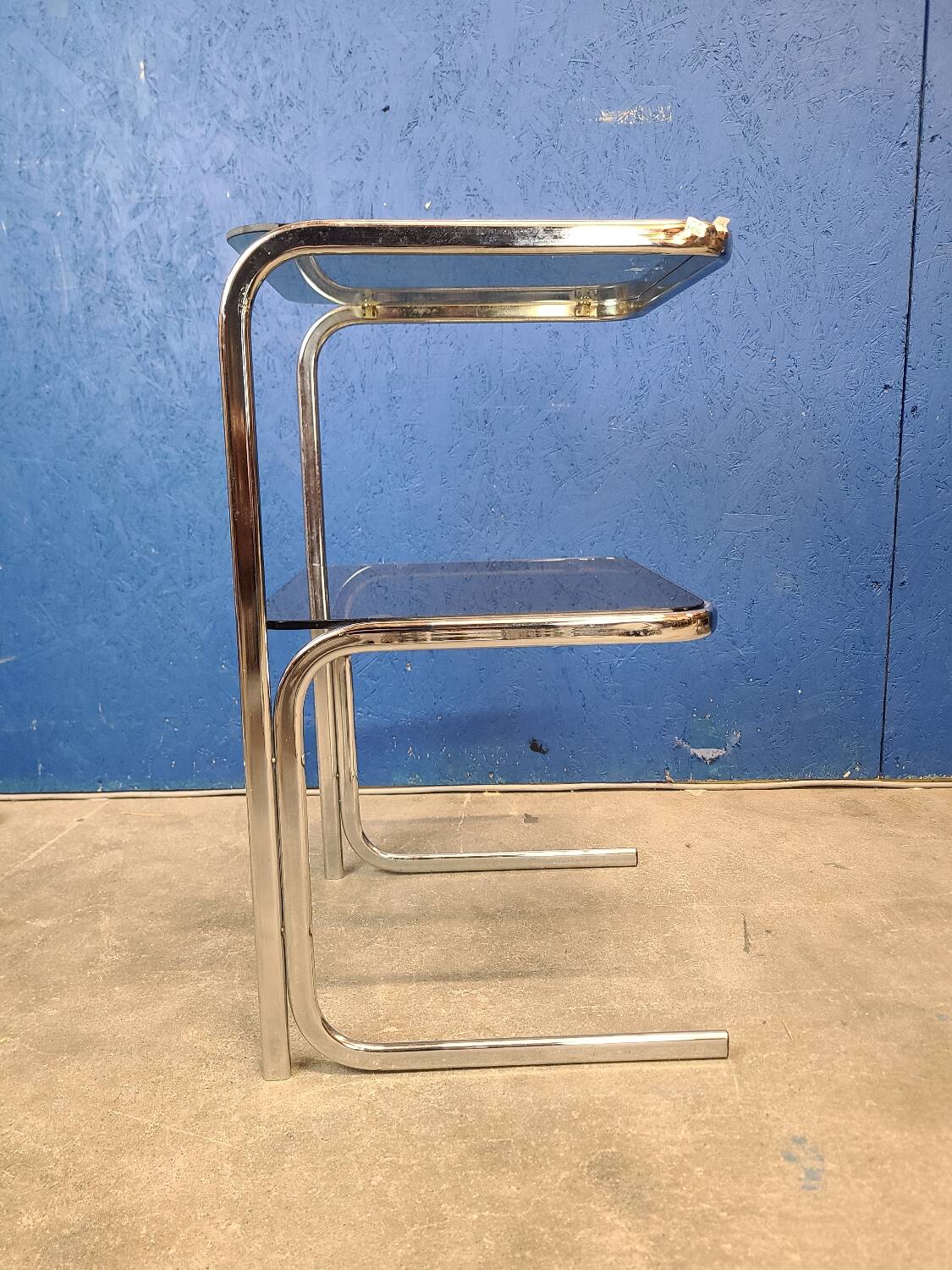 Vintage smoked glass and chrome harness