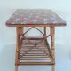 Vintage 60s/70s bedside table rattan wicker and washi paper