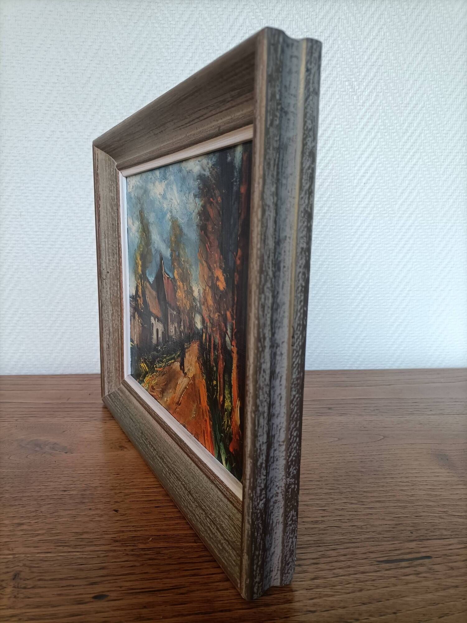 Framed reproduction painting of the painting "The Road" Maurice de Vlaminck