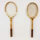 Set of 4 vintage wooden tennis rackets