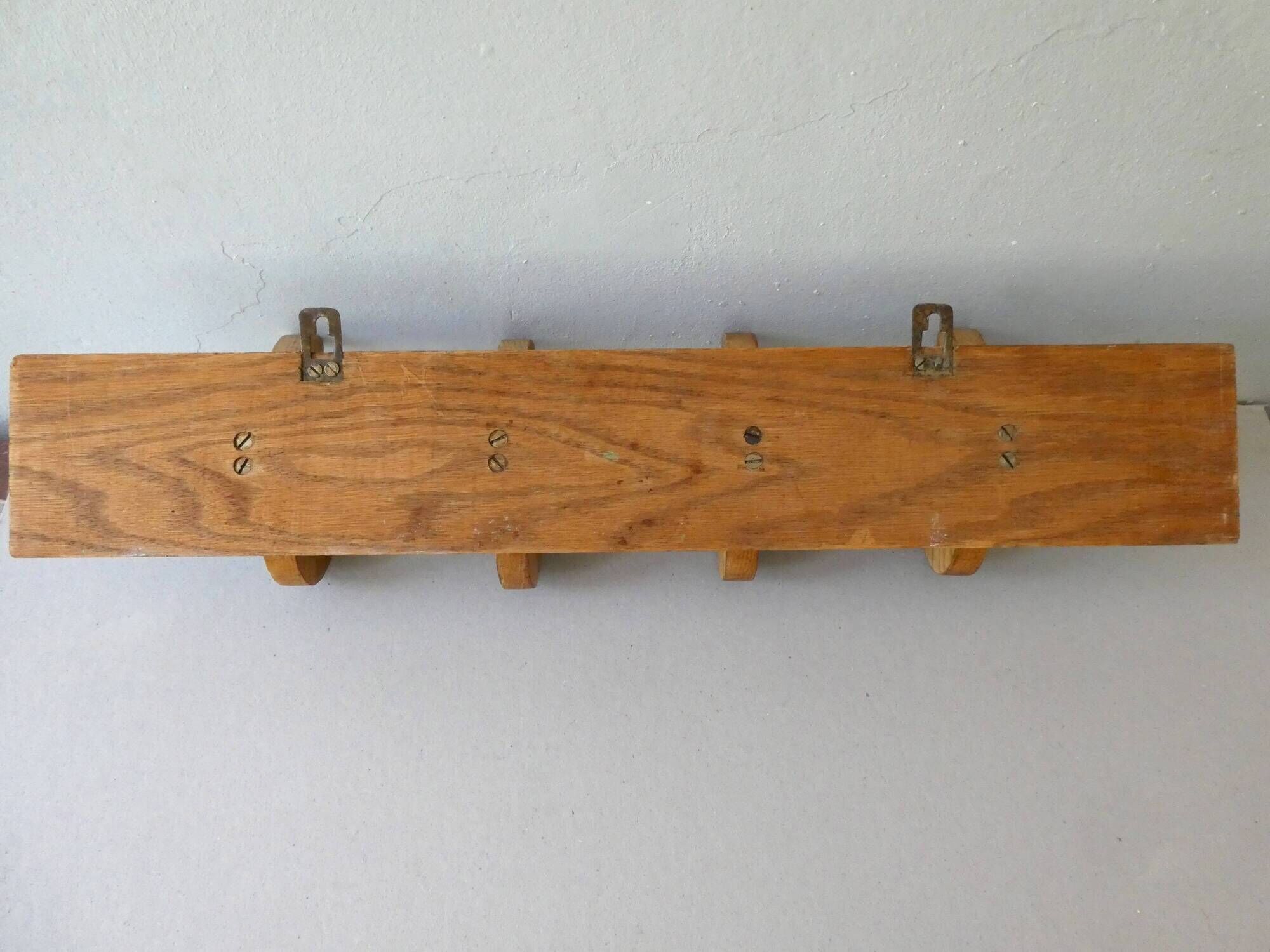 4-piece solid wooden coat rack, 1960s