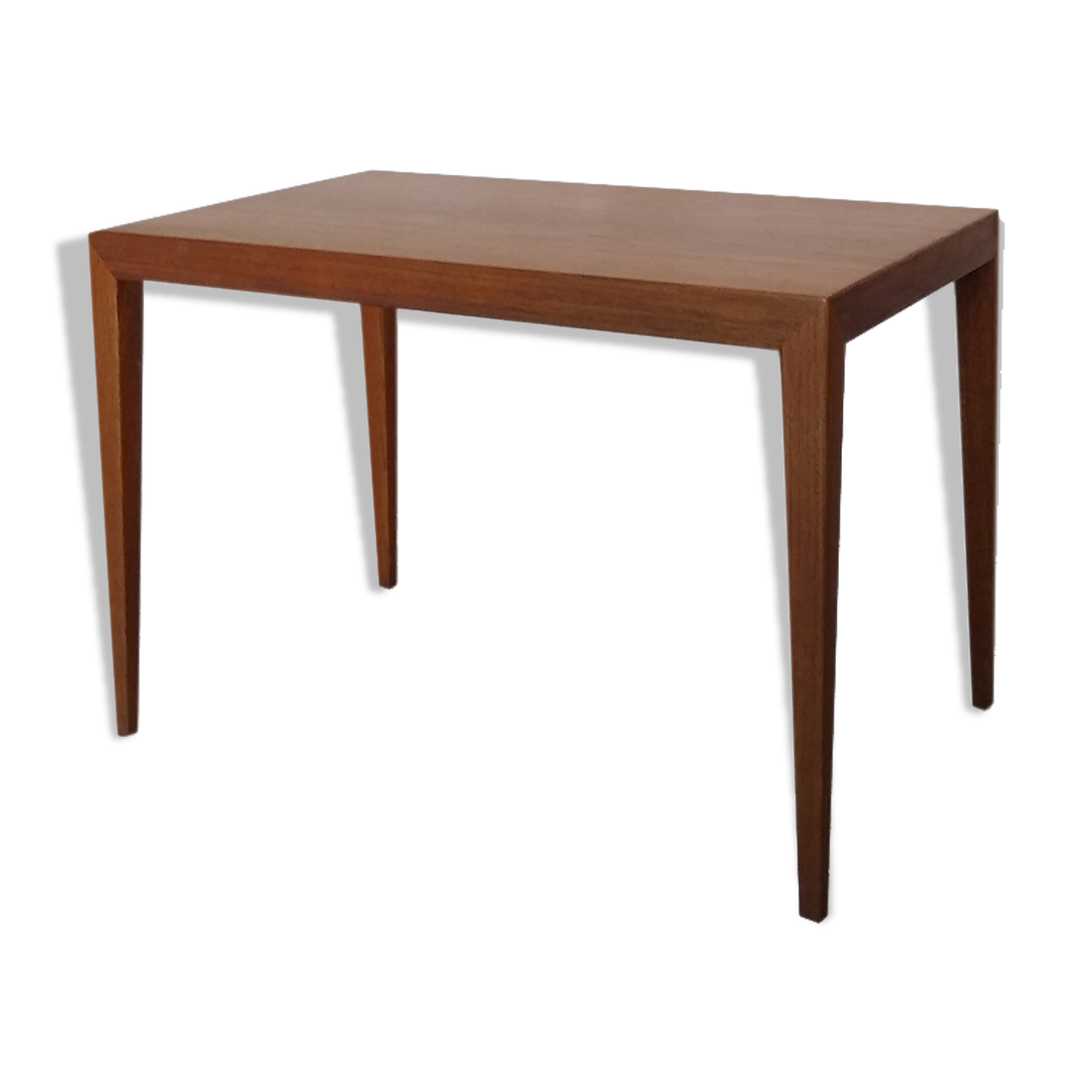 Teak coffee table by S. Hansen for Haslev, Denmark, 60