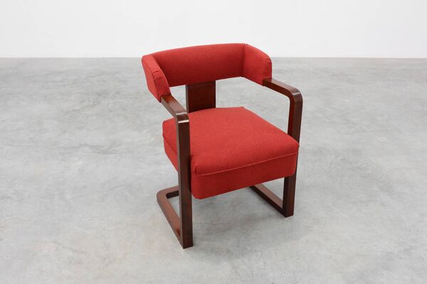 Ensemble de deux chaises Art Déco avec tabouret assorti, Belgique vers 1920