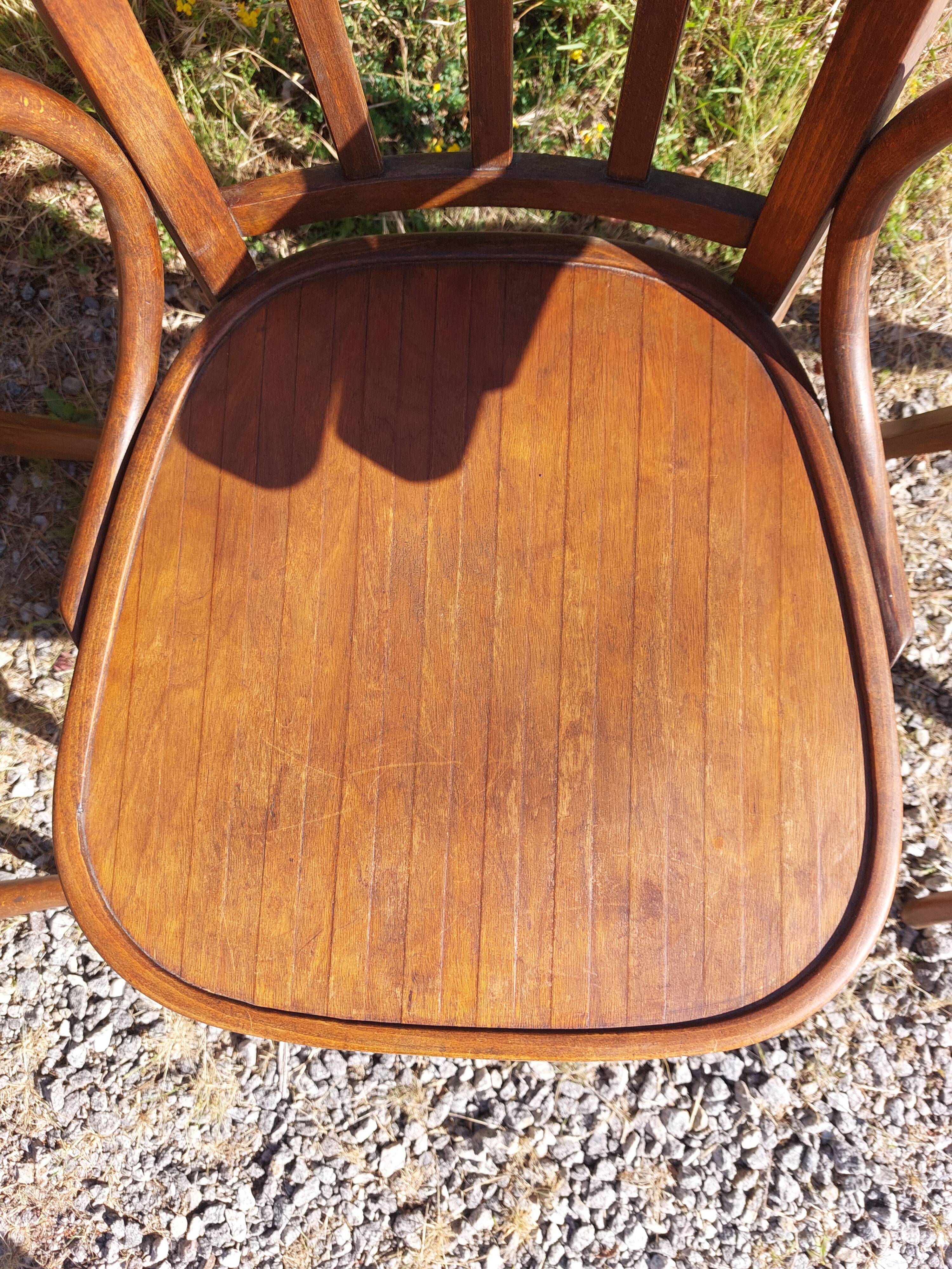 4 fauteuils Baumann en bois courbé