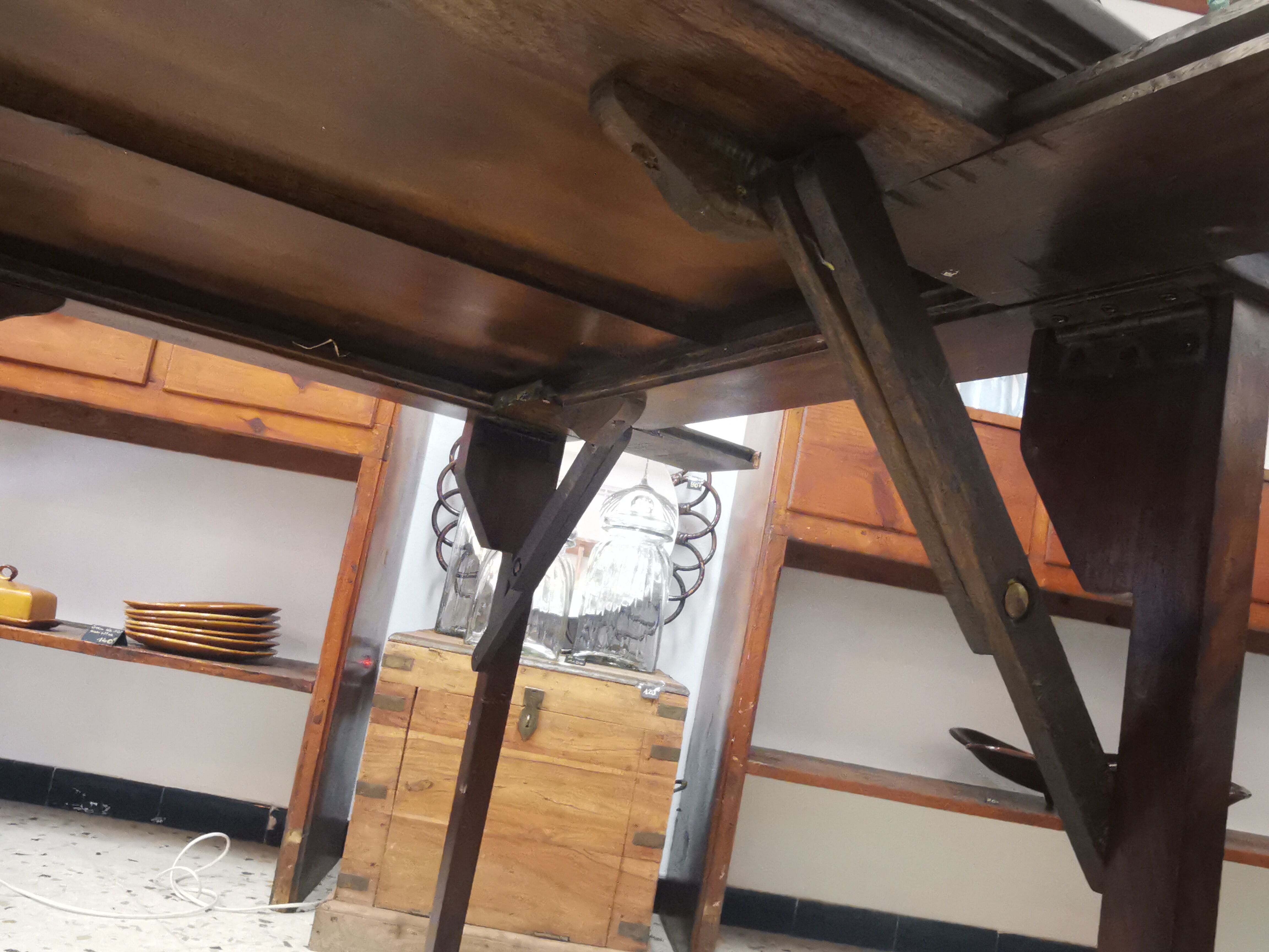 Old folding wooden gaming table