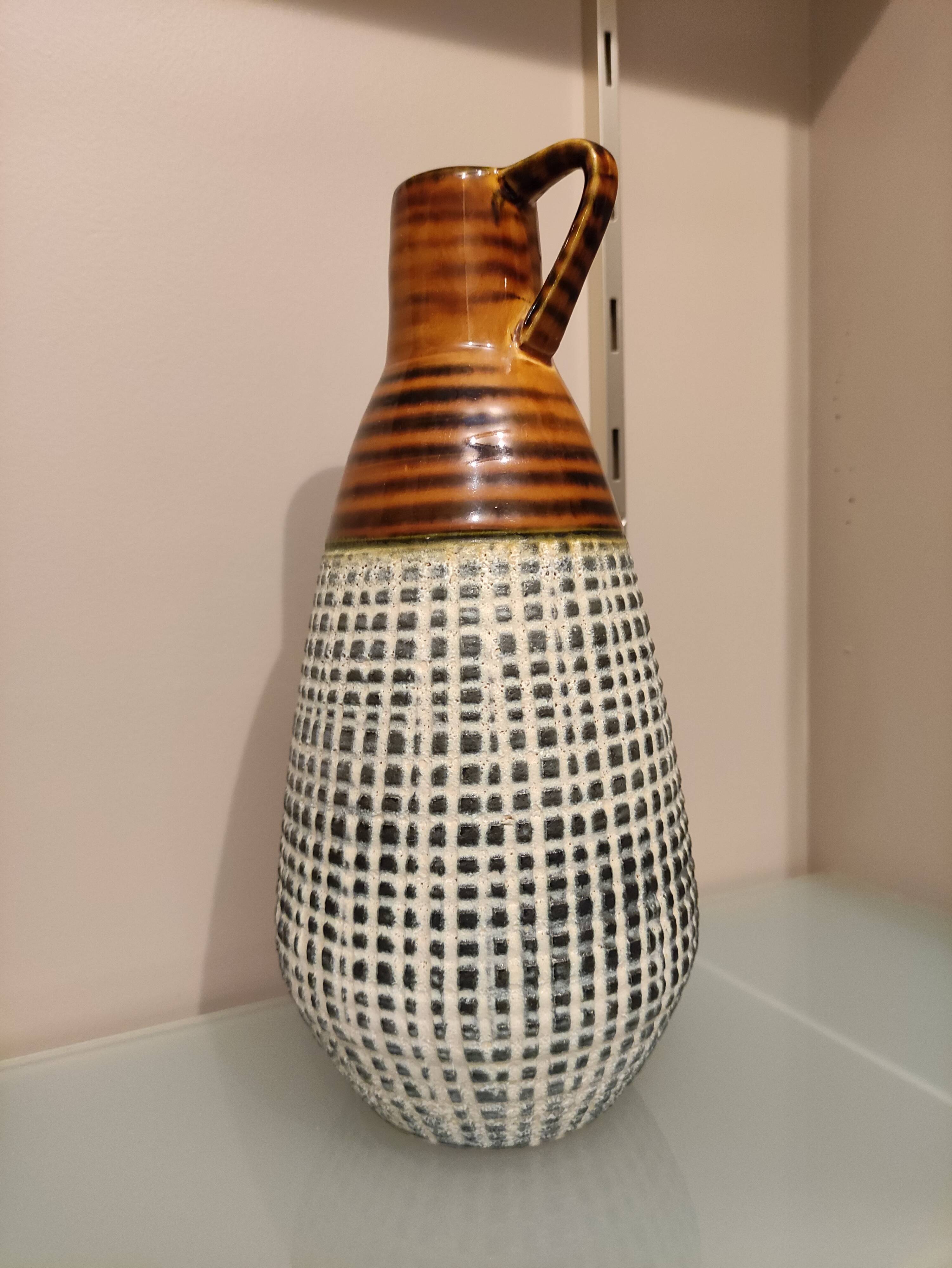 Vintage West Germany ceramic vase signed numbered