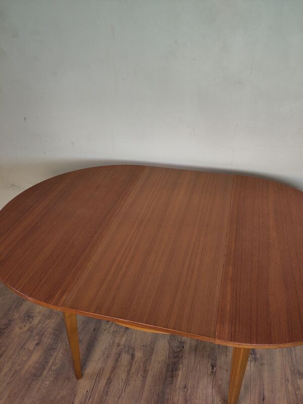 Table scandinave ronde teck