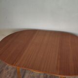 Round Scandinavian teak table